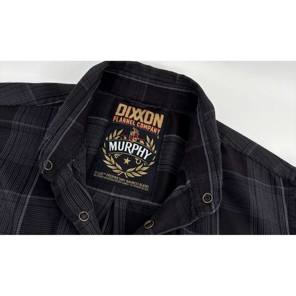 Dixxon Flannel Co Murphy Shirt Mens S Long Sleeve Black Plaid Snap Western - Picture 8 of 12